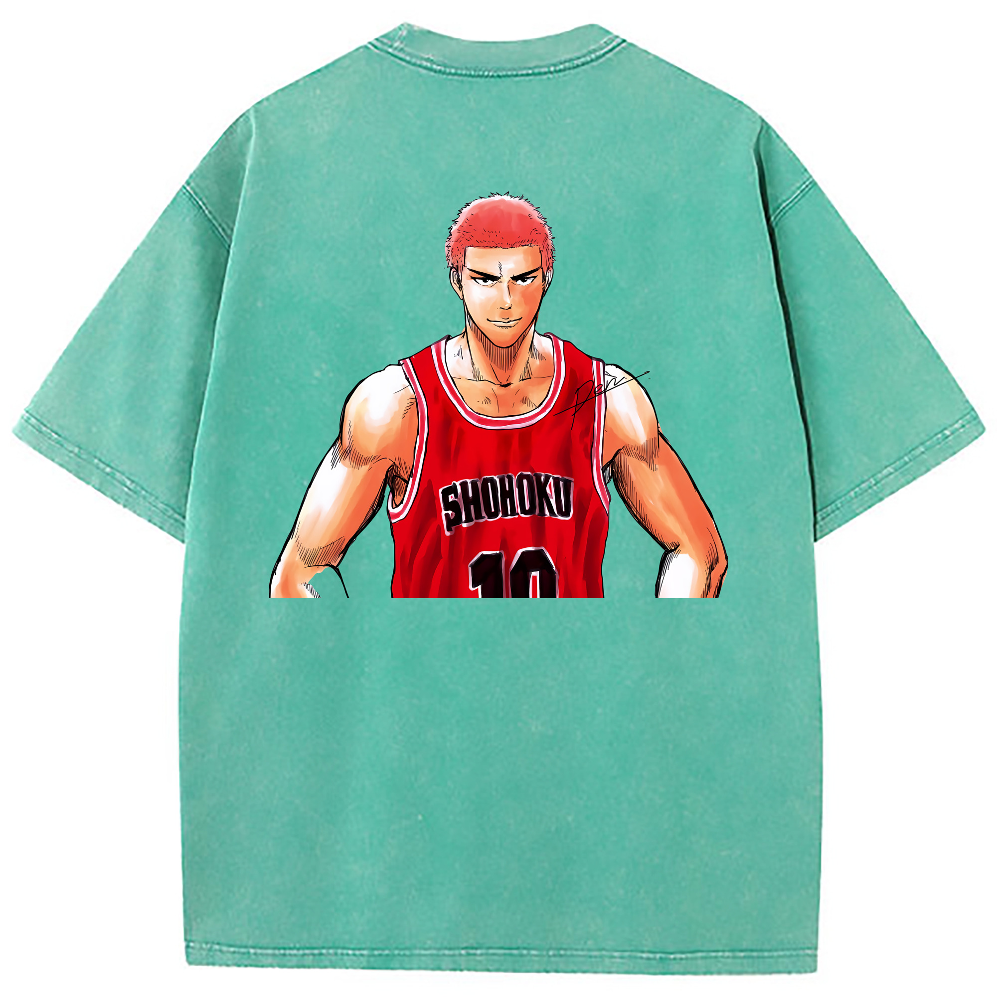 （画像用） SLAM DUNK／スラムダンク 綿100% ヴィンテージ風 半袖Tシャツ（背面プリント）